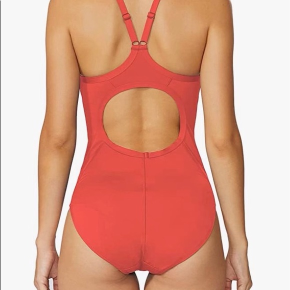 Baleaf Women's Athletic One Piece Swimsuit Training Racerback Swimwear Bathing - Picture 6 of 9